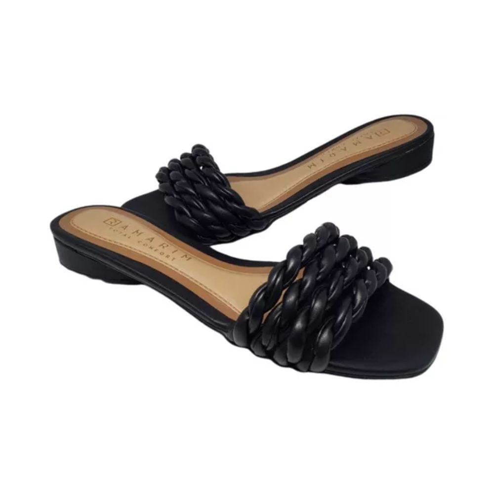 Tamanco Feminino Rasteiro Ramarim 23102 Preto 3