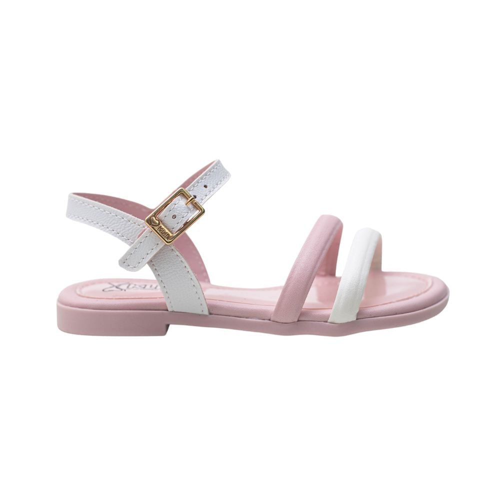 Sandalia Inf Rasteira Klin 177.073000-3403 Branco/Rosa 5