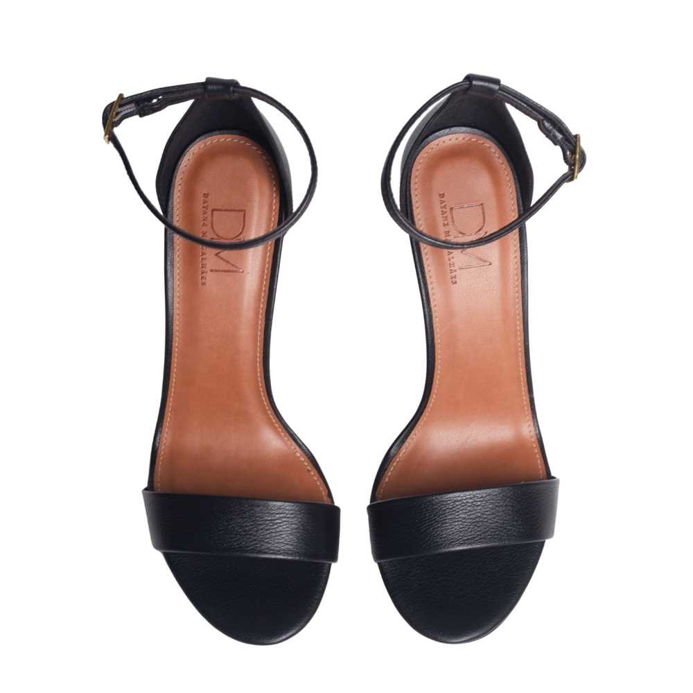 Sandália Feminina Salto Alto Fino Dayane Magalhães Preto Preto 2