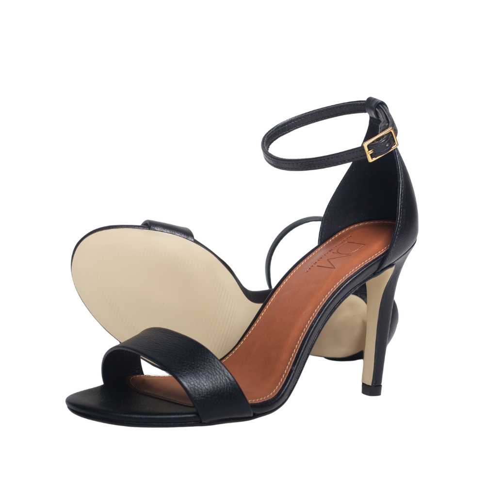 Sandália Feminina Salto Alto Fino Dayane Magalhães Preto Preto 3