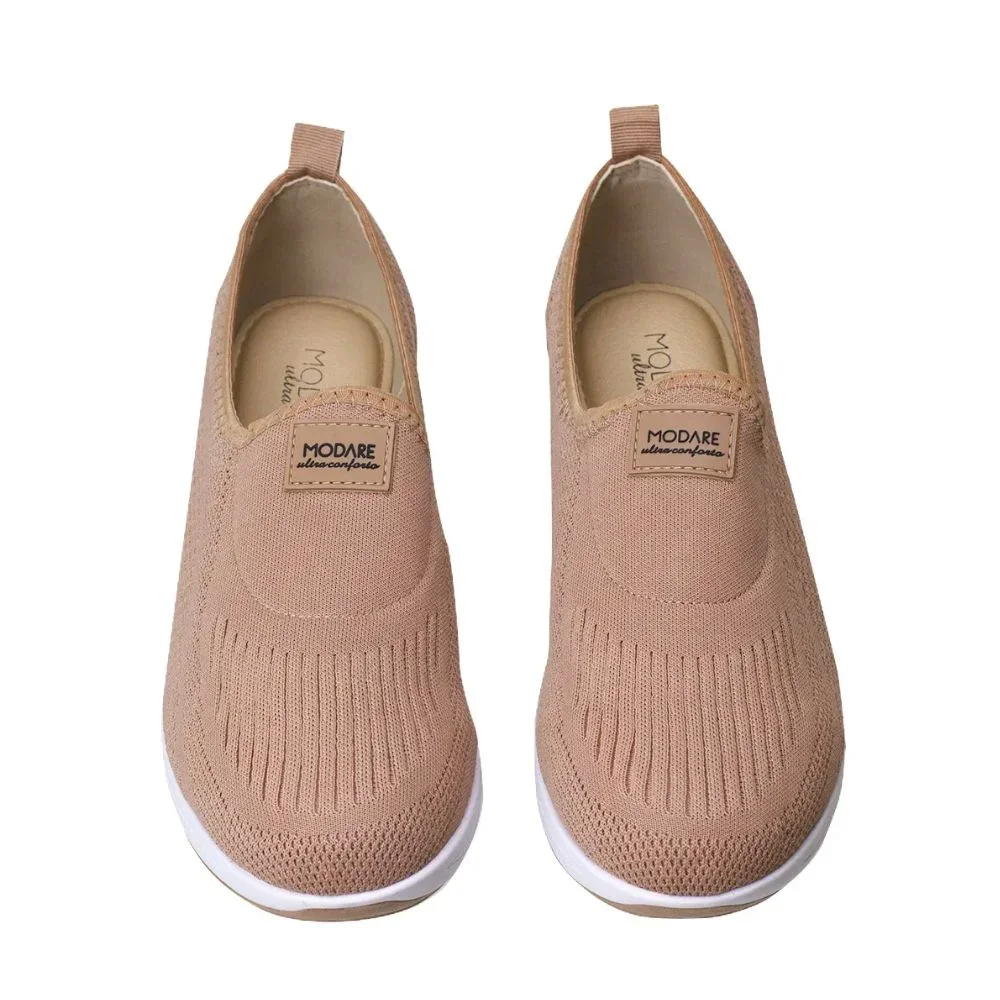 Tênis Moda Feminino Slip On Modare Nude Bege 2