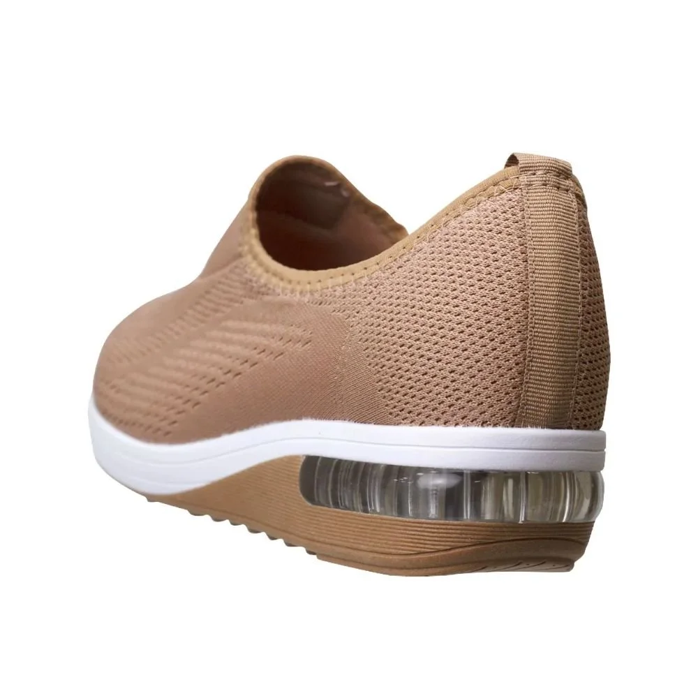 Tênis Moda Feminino Slip On Modare Nude Bege 3