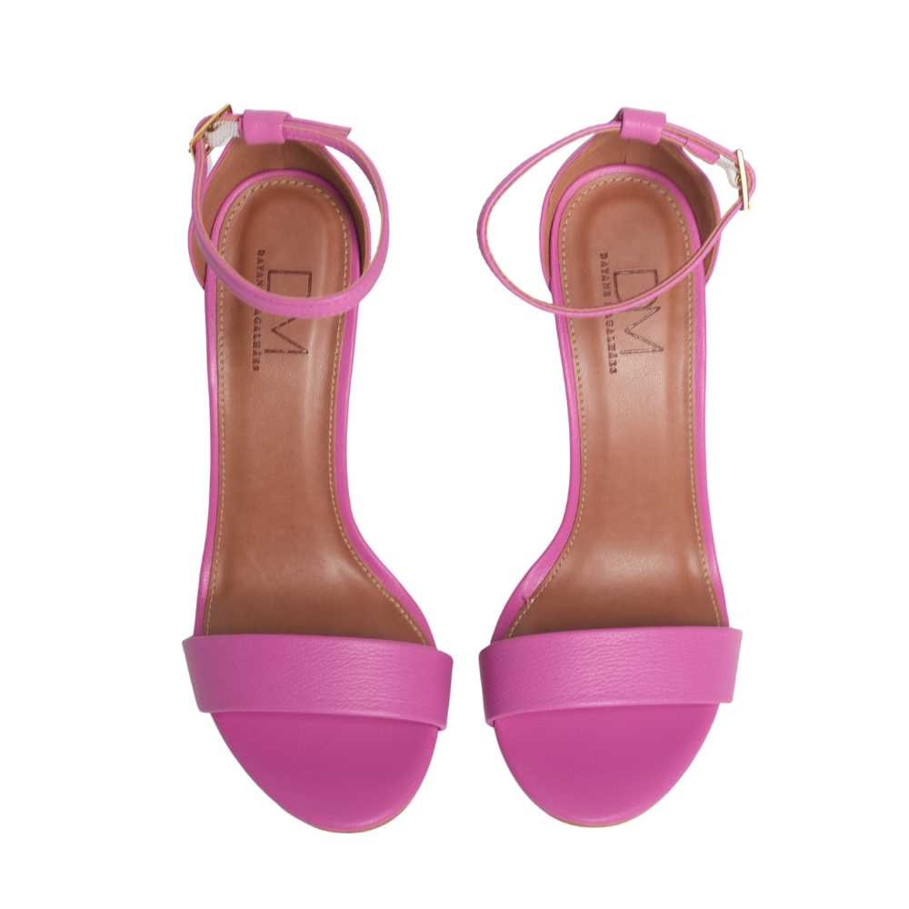 Sandália Feminina Salto Alto Fino Dayane Magalhães Rosa Rosa 2