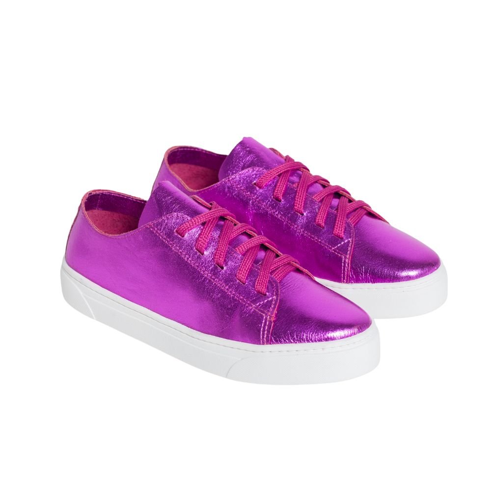 Tênis Moda Feminina Dayane Magalhães Metálico Rosa 2