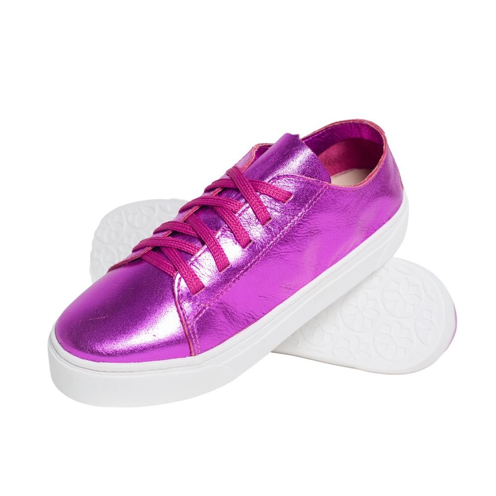Tênis Moda Feminina Dayane Magalhães Metálico Rosa 3