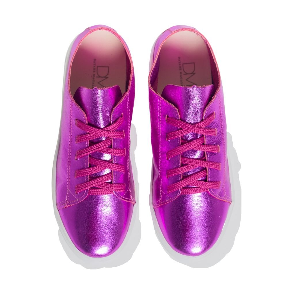 Tênis Moda Feminina Dayane Magalhães Metálico Rosa 4