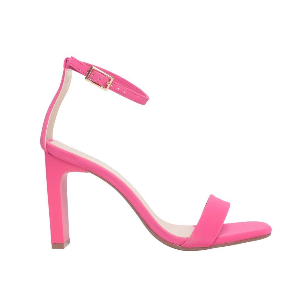 Sandália Feminina Salto Alto Grosso Dayane Magalhães Rosa Rosa 5