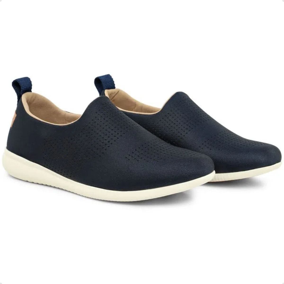 Tênis Moda Feminino Usaflex Slip On Azul Azul Marinho 2