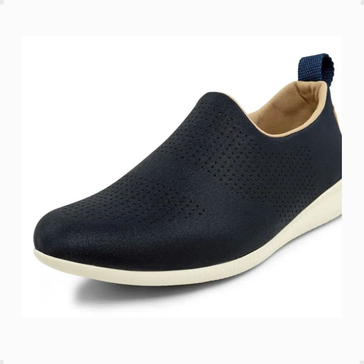 Tênis Moda Feminino Usaflex Slip On Azul Azul Marinho 3