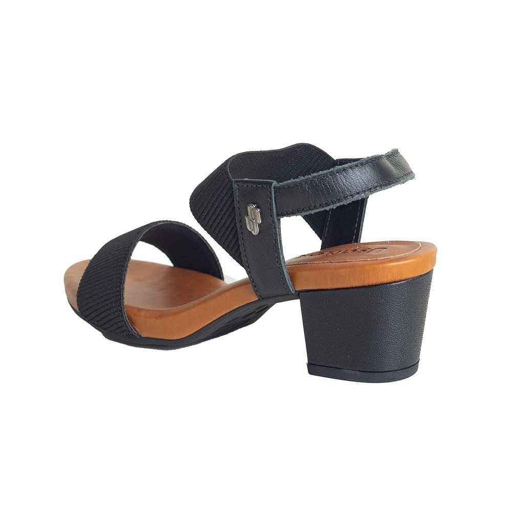 Sandália Feminina Salto Médio Usaflex Preta Preto 4