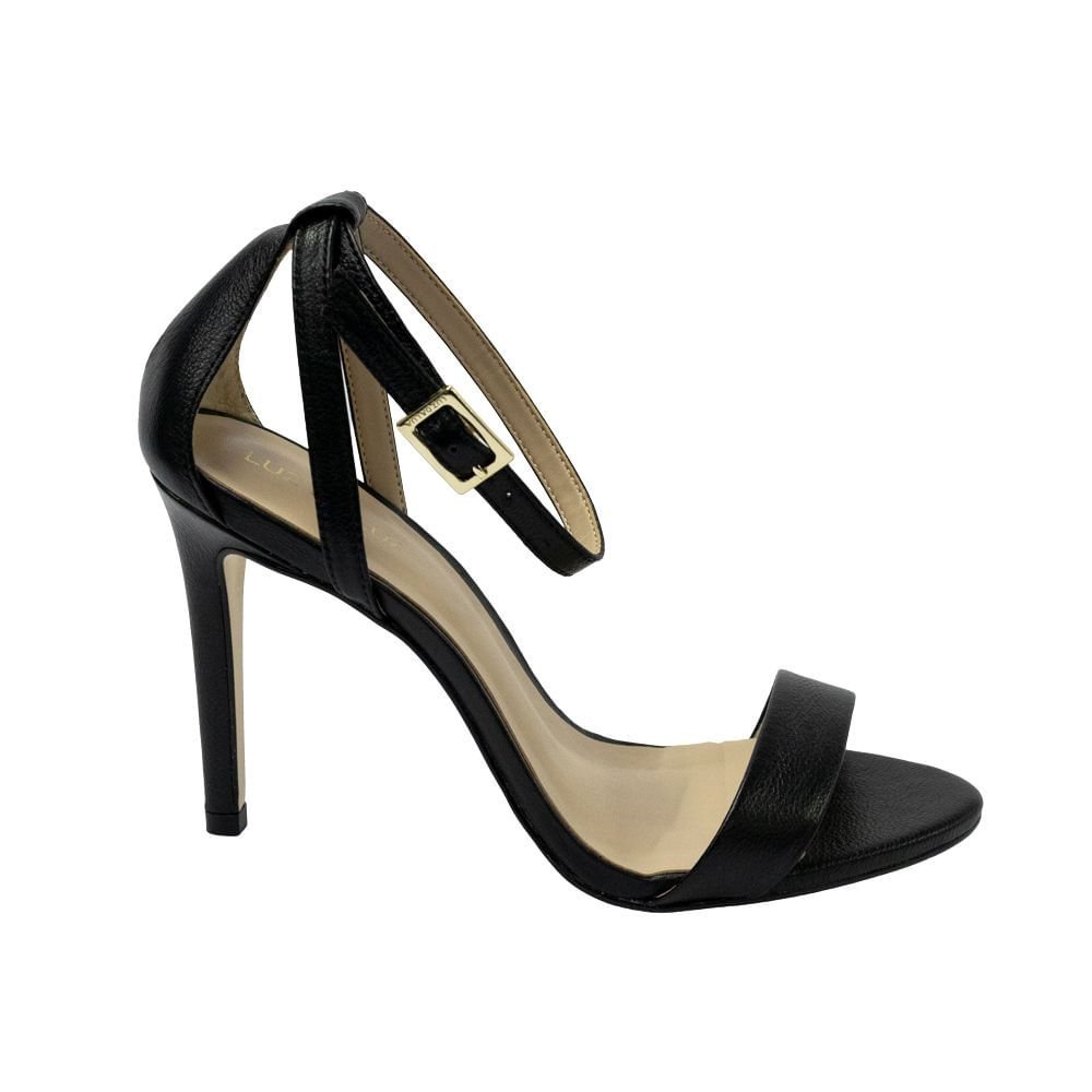 Sandalia Salto Alto Feminino Fino Luz Da Lua Saara Preto