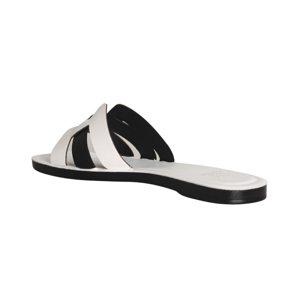 Rasteira Feminina Verena Dayane Magalhães Branca E Preta Branco 8