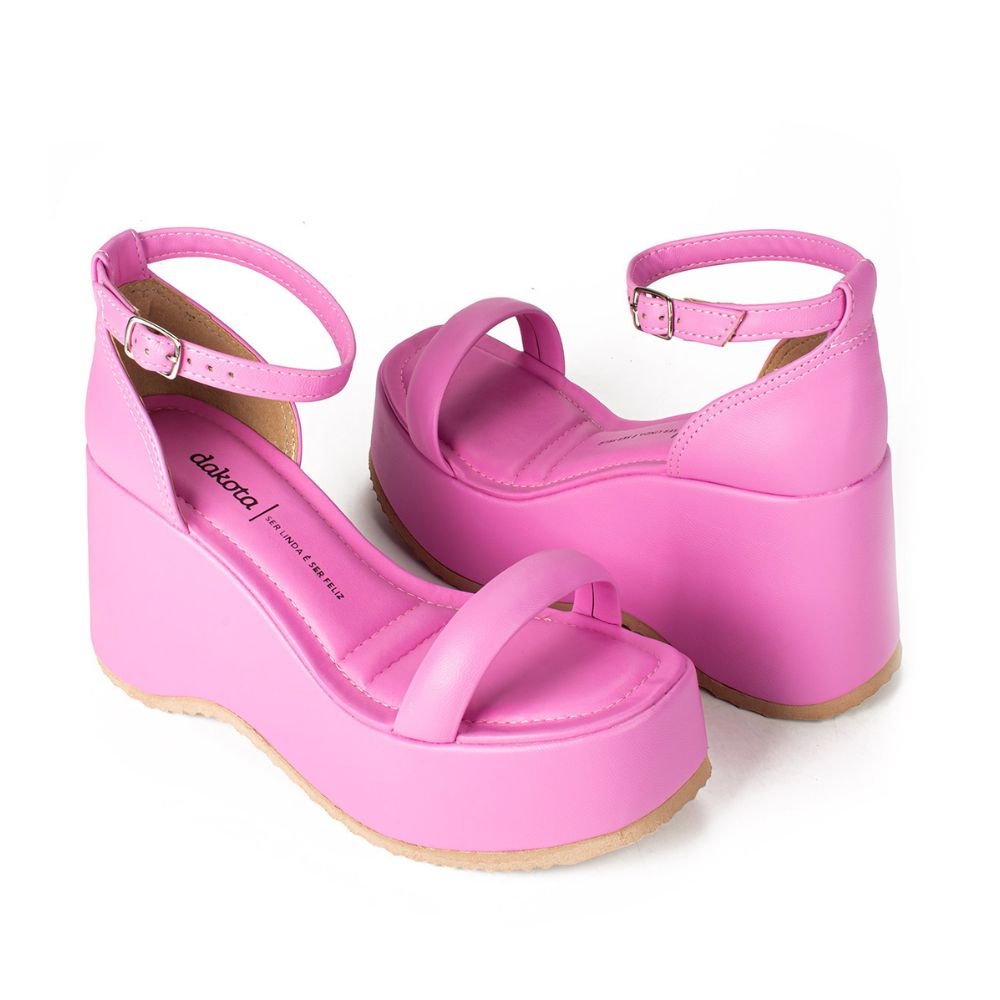 Sandália Feminino Anabela Dakota Y0281 Rosa 4