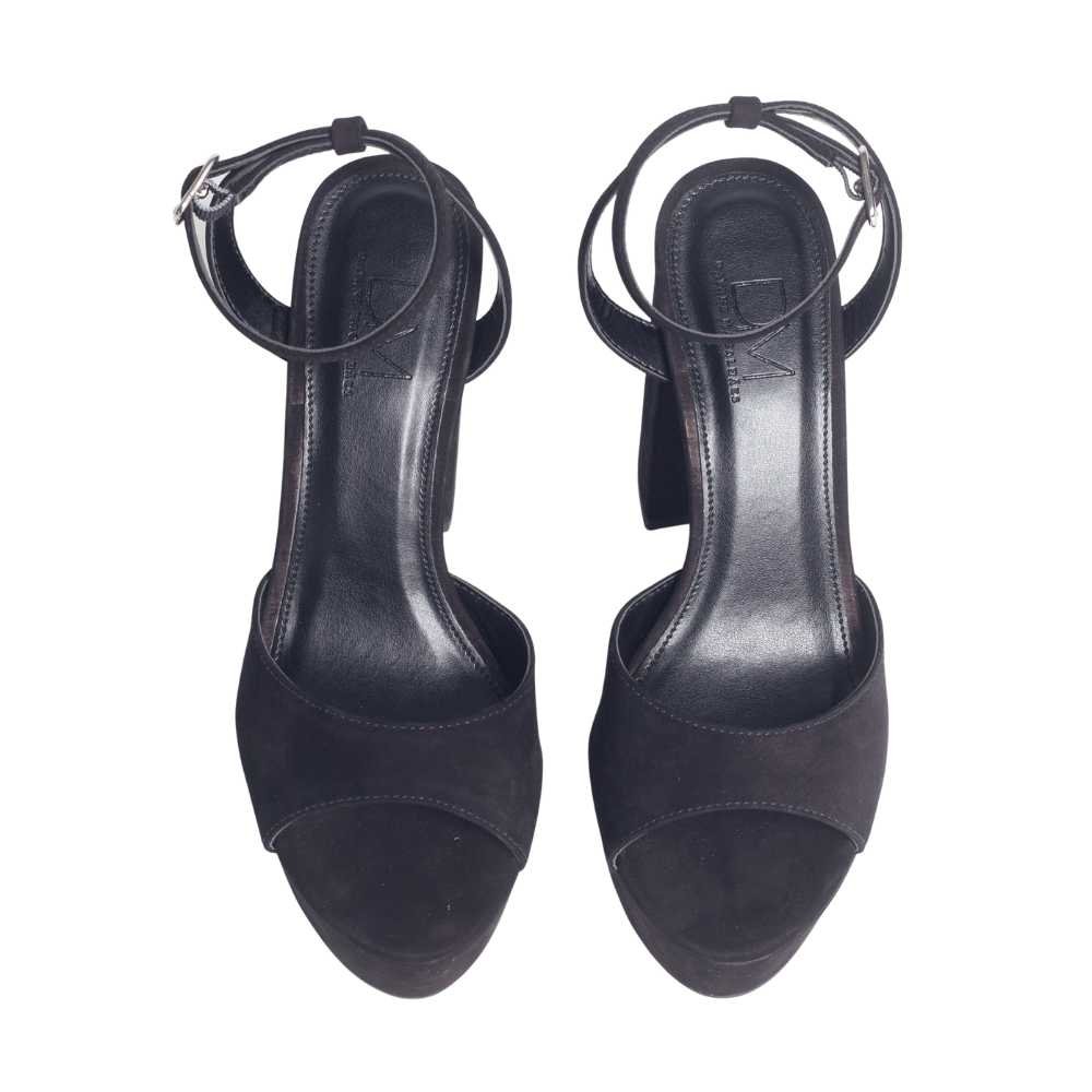 Sandália Feminina Salto Alto Grosso Dayane Magalhães Preto Preto 2