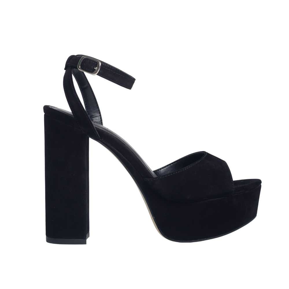 Sandália Feminina Salto Alto Grosso Dayane Magalhães Preto Preto 5