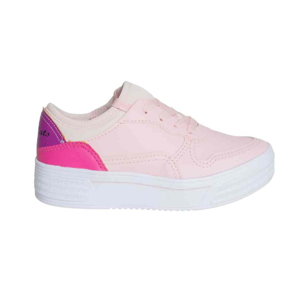 Tenis Fem Inf Casual Pink Cats V2082 Rosa 5