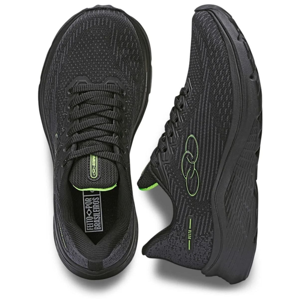 Tênis Running Infantil Olympikus Delta Kids Preto Preto 2