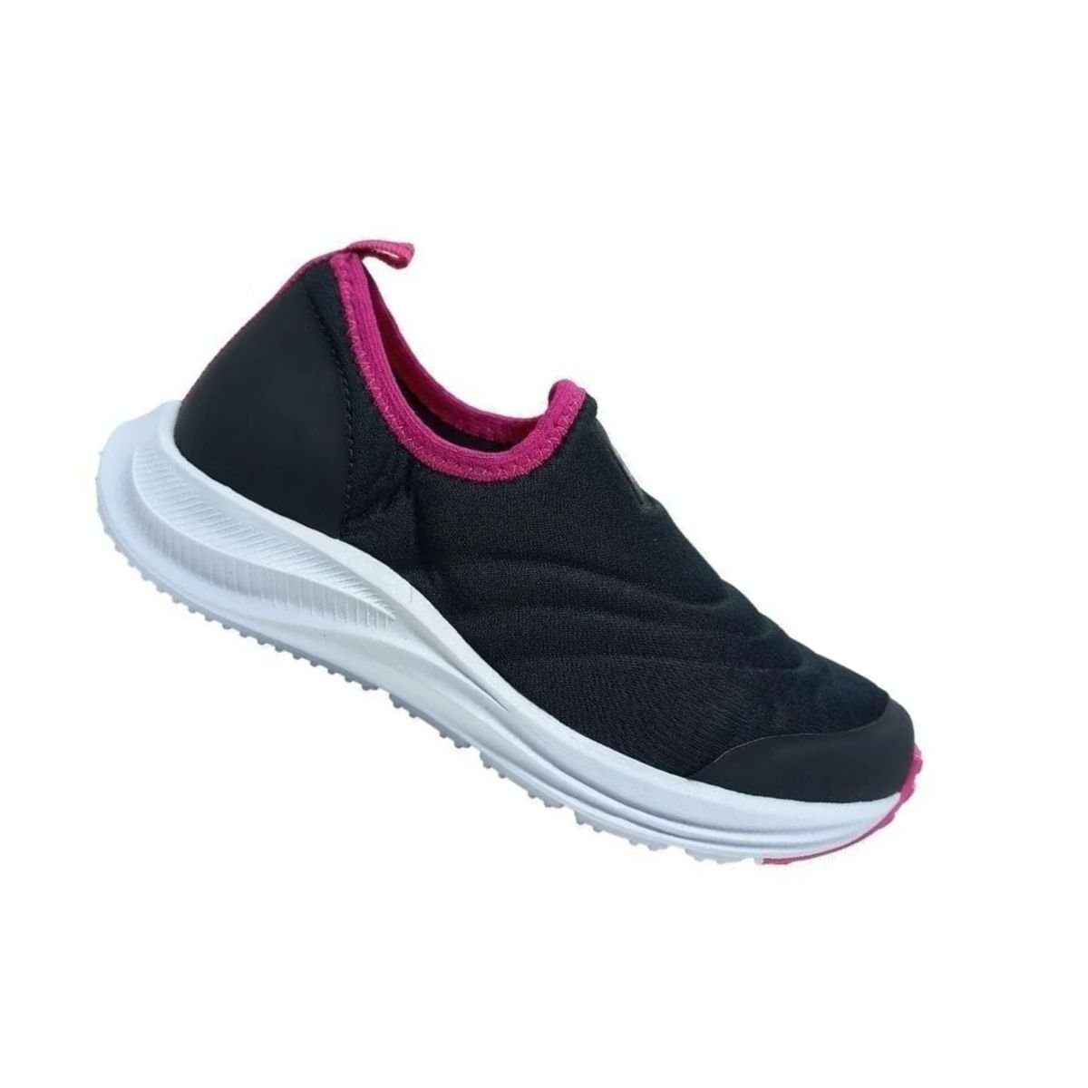 Tênis Infantil Running Kidy Energy Preto E Rosa