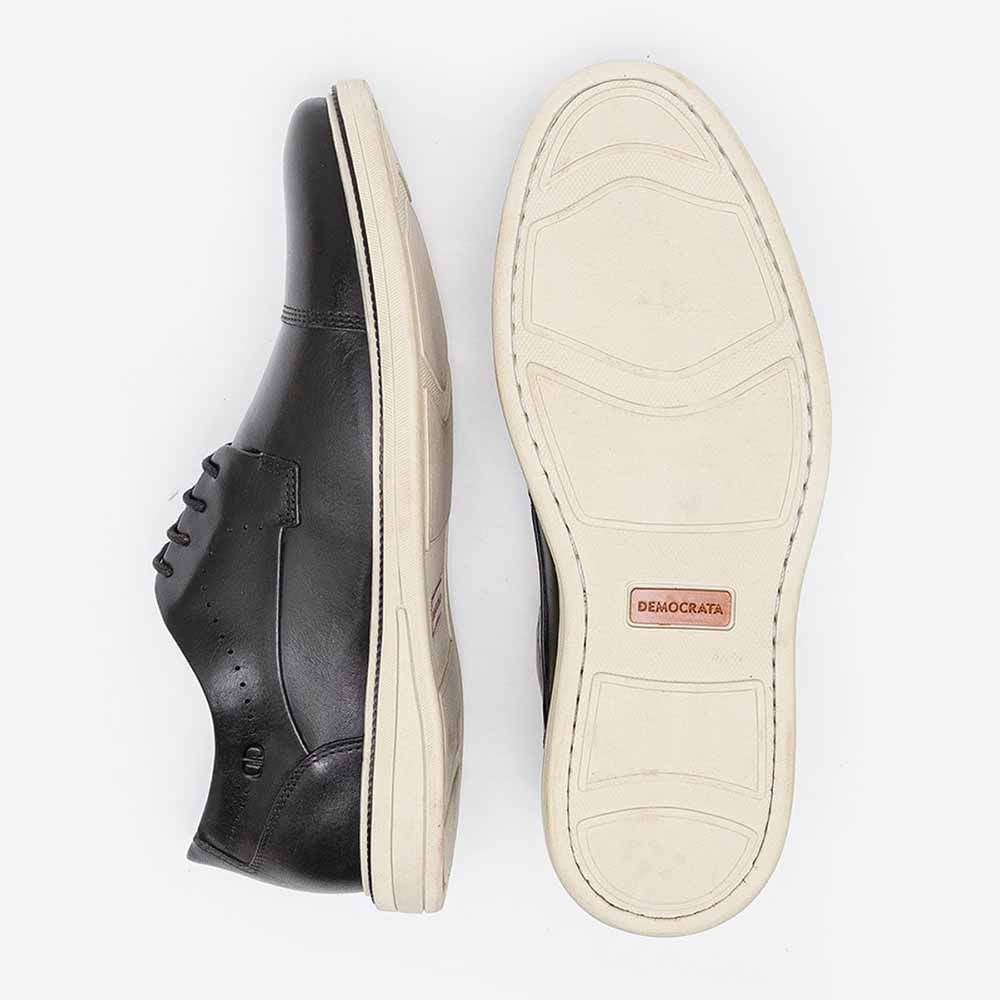 Sapato Masculino Esporte Fino Democrata Metropolitan Bay Preto Preto 3