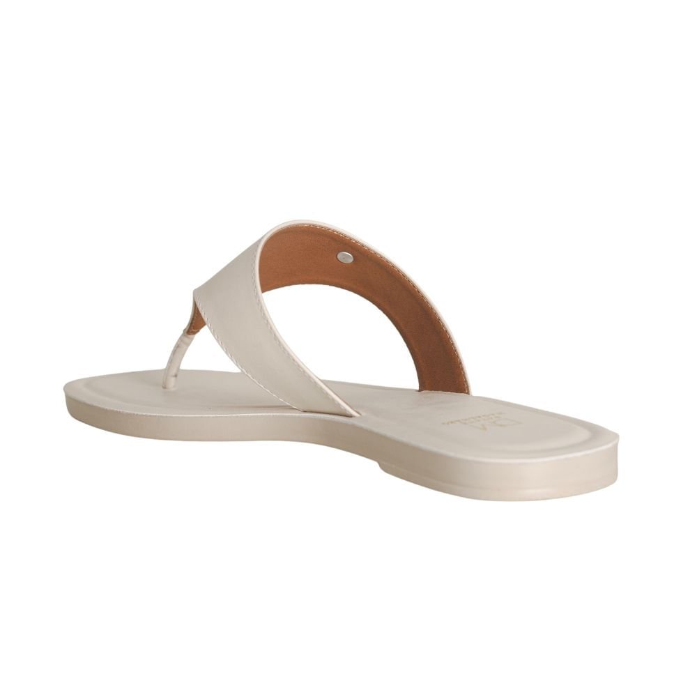 Rasteira Flat Dayane Magalhães Paparazzi Off White Cinza 4