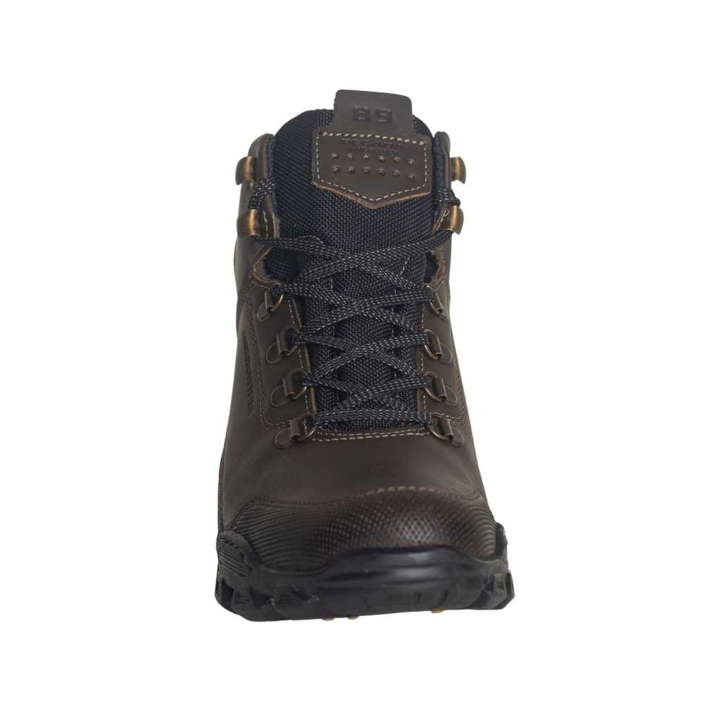 Coturno Adulto Masculino Cano Alto Pegada Marrom Marrom 2