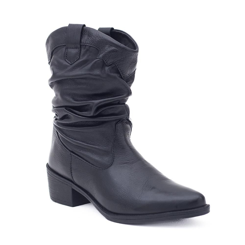 Bota Feminina Couro Country Dayane Magalhães Preto