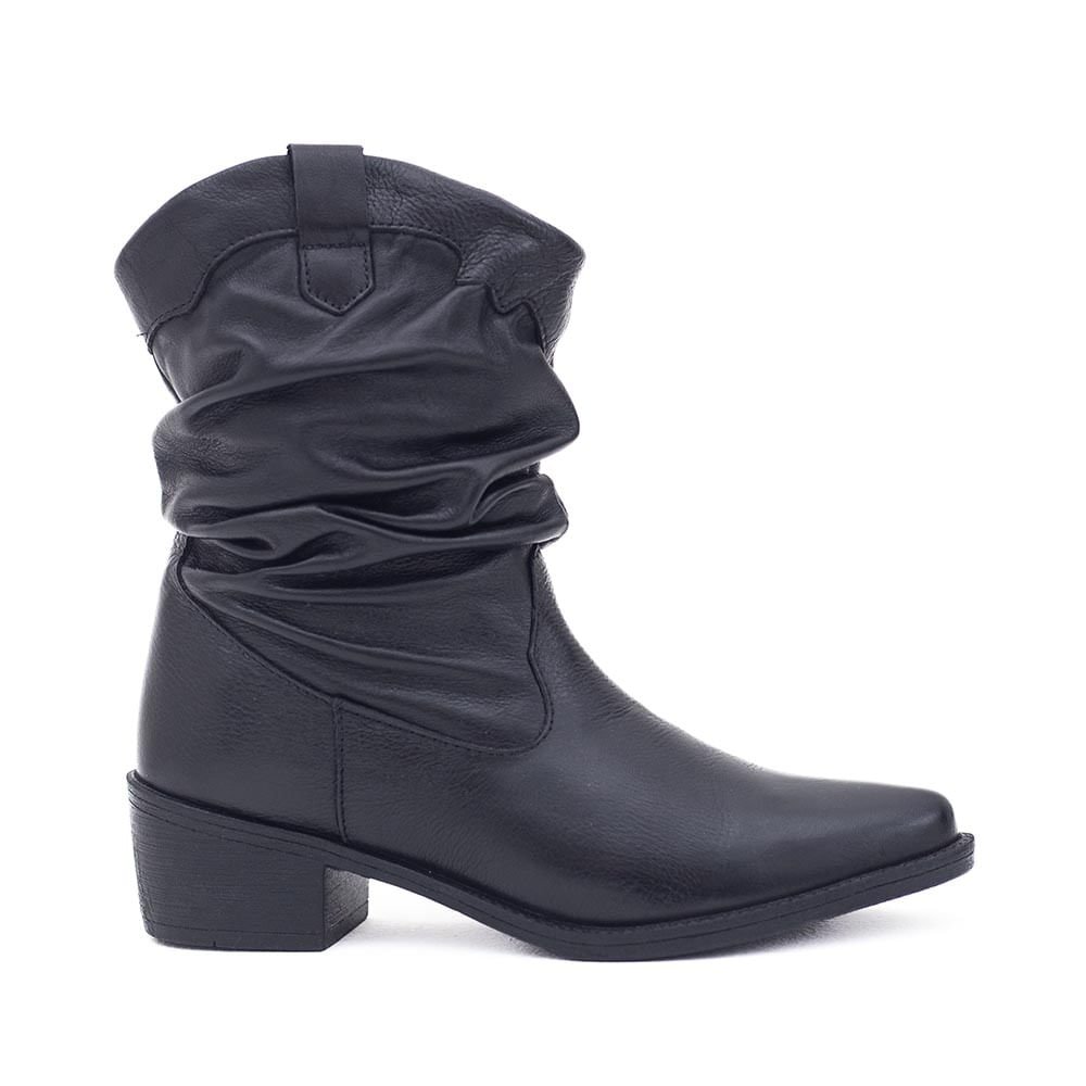 Bota Feminina Couro Country Dayane Magalhães Preto Preto 4
