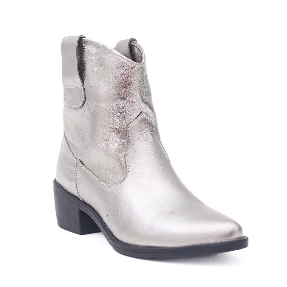 Bota Feminina Country Couro Dayane Magalhães Prata Prata 1