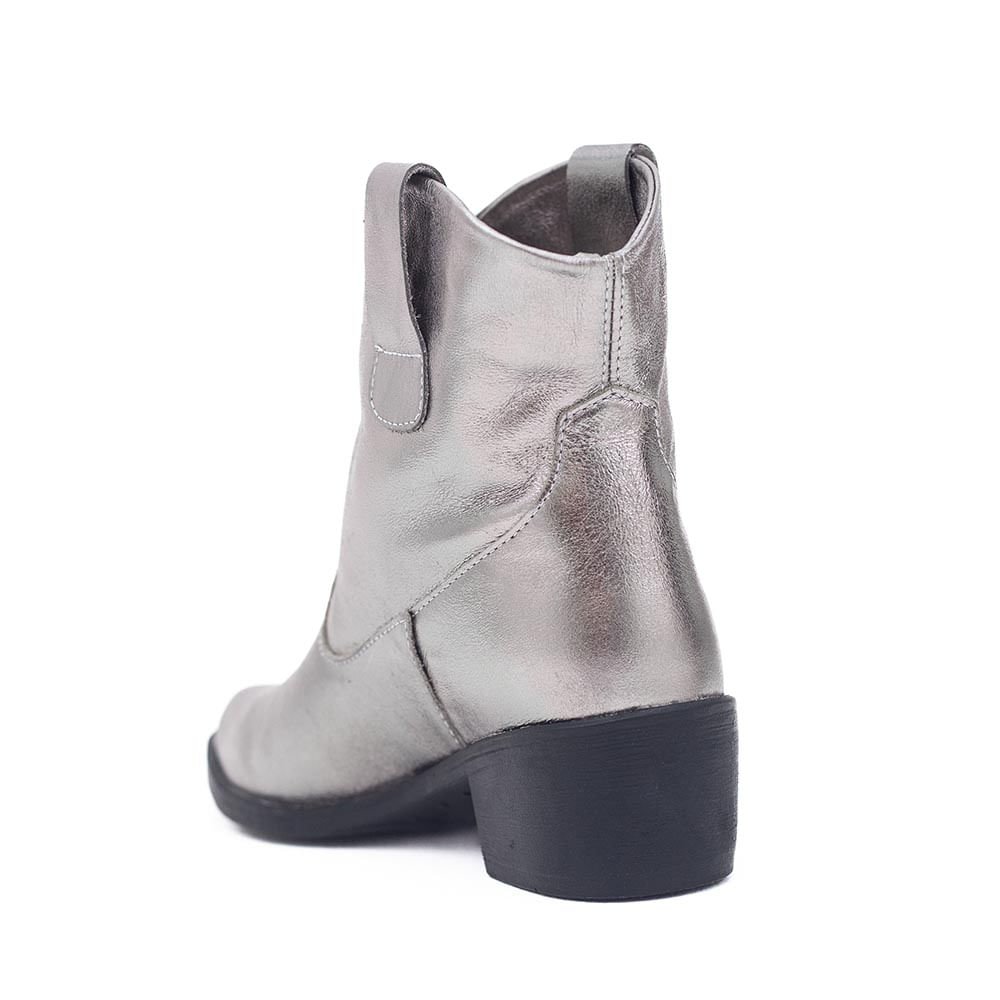 Bota Feminina Country Couro Dayane Magalhães Prata Prata 3