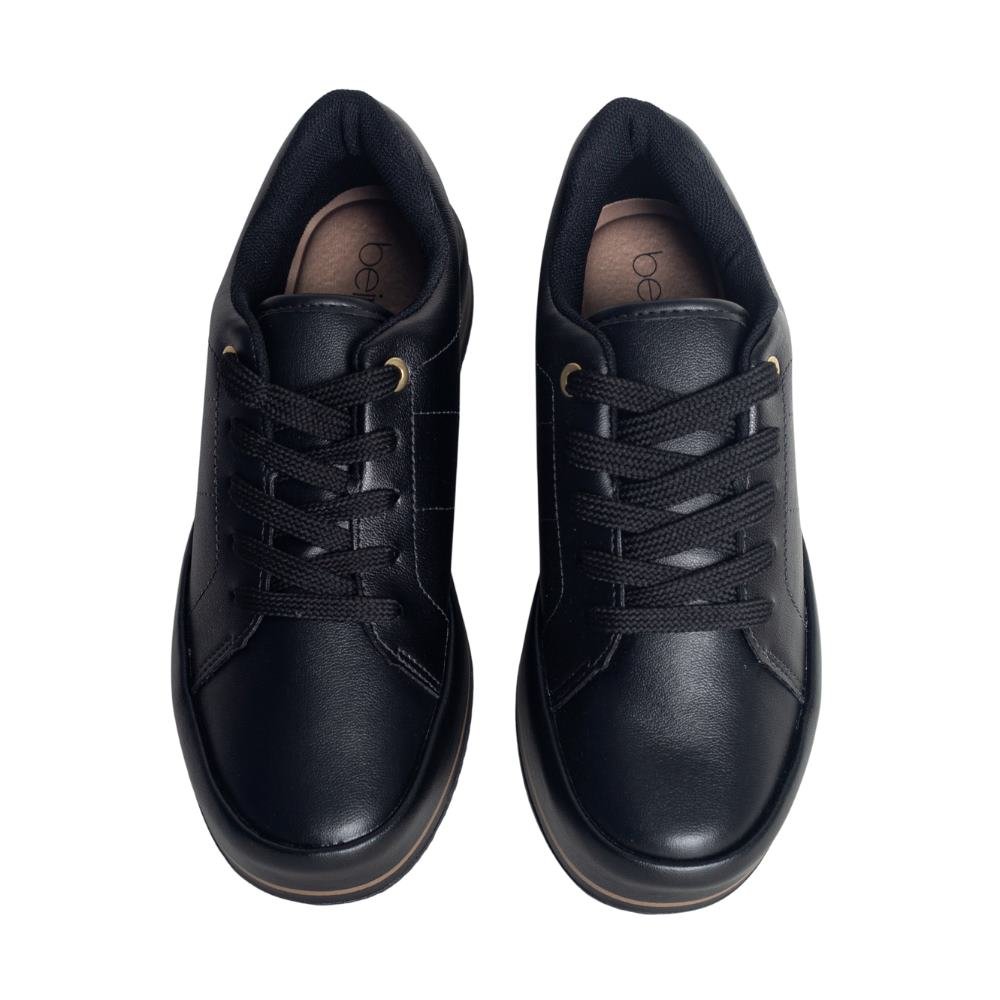 Tênis Moda Casual Feminino Beira Rio 4194.1316 Preto 2