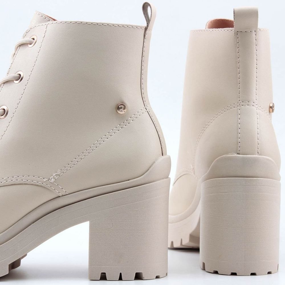 Bota Feminino Coturno Ramarim 23-50121-02 Bege 3