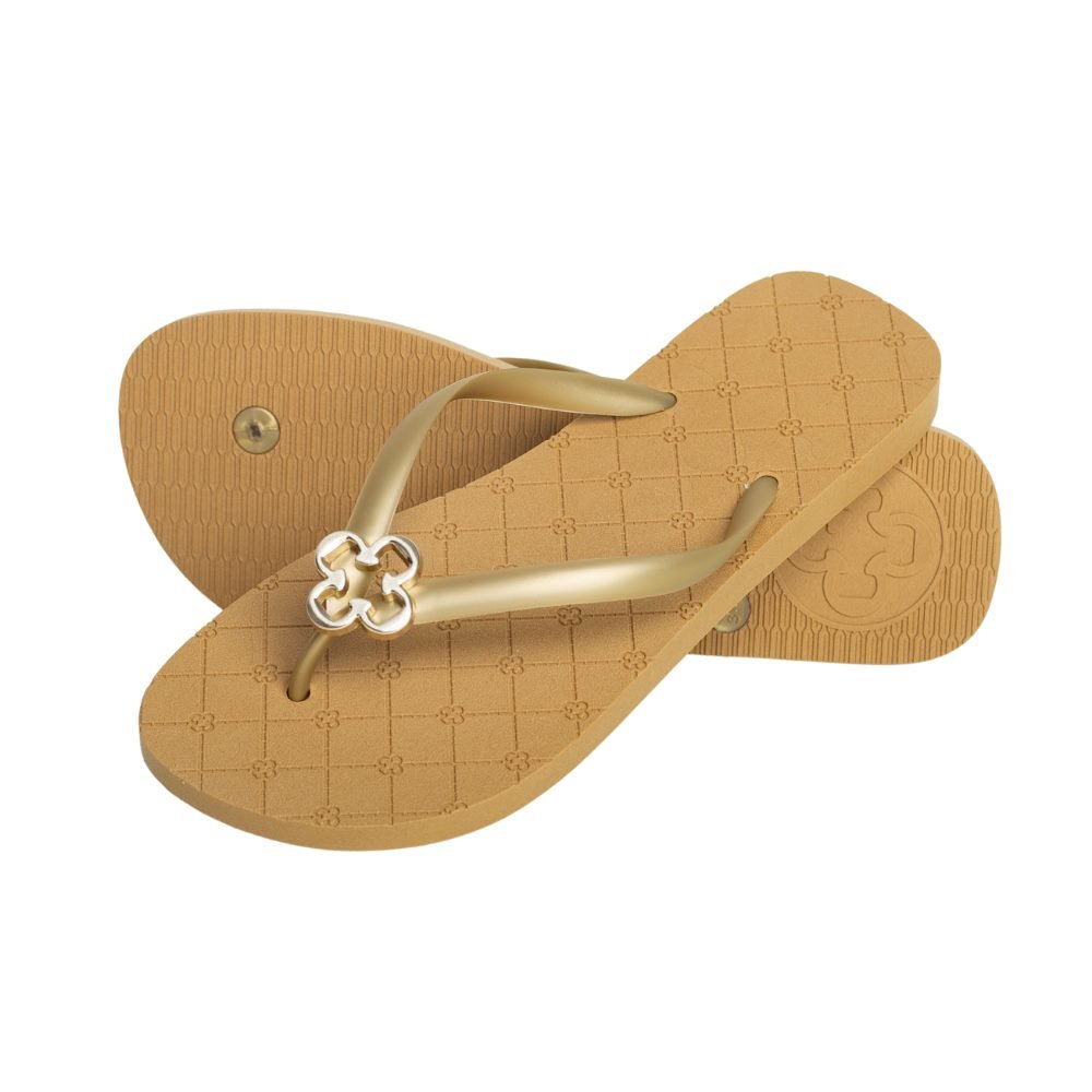 Chinelo Feminino Adulto Dedo Capodarte Dourado Dourado 3