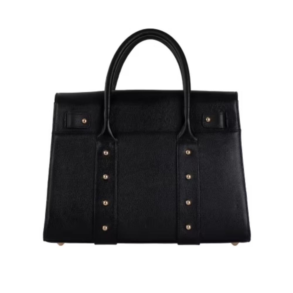 Bolsa Feminina Grande Faixa Com Passantes Luiza Barcelos Preta Preto 3