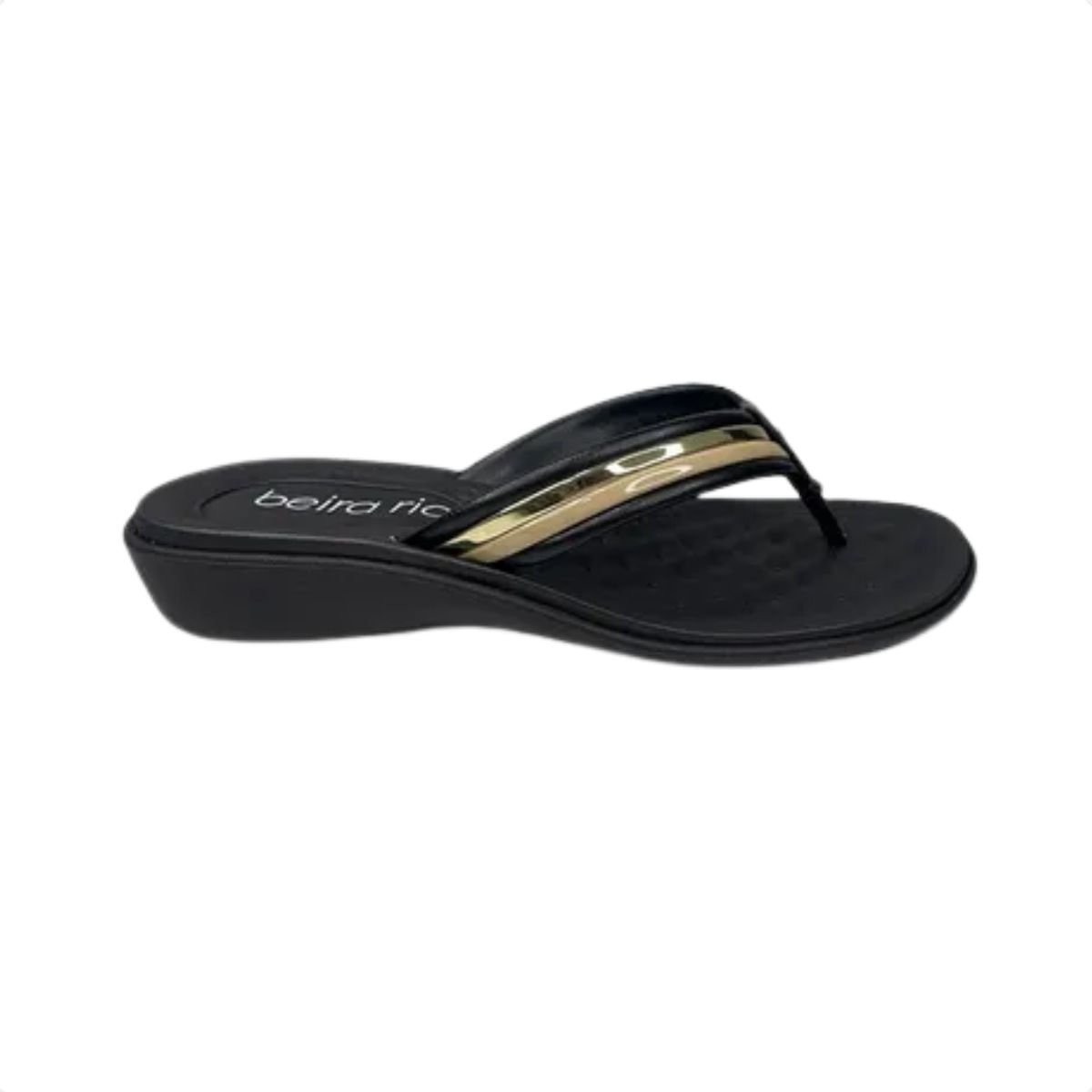 Tamanco Feminino Rasteiro Beira Rio Preto Preto 1