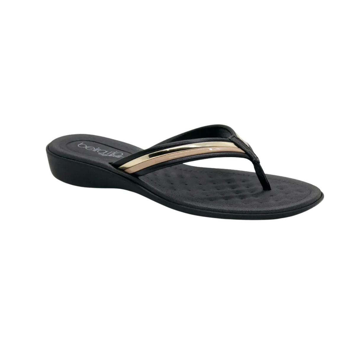 Tamanco Feminino Rasteiro Beira Rio Preto Preto 2