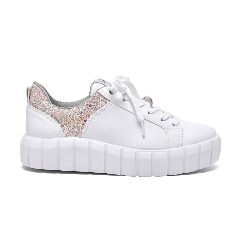 Tênis Moda Casual Feminino Via Marte Branco Branco 4