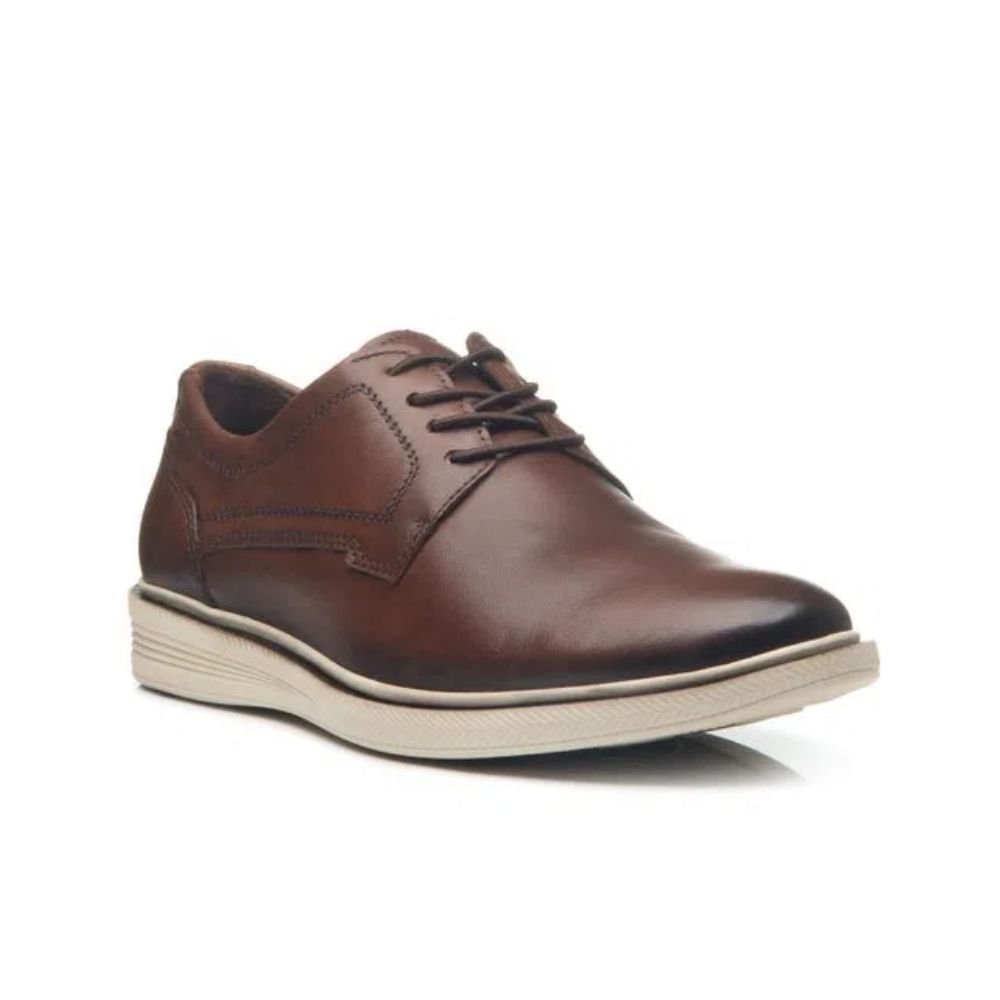 Sapato Masculino Esporte Fino Em Couro Pegada Pinhão