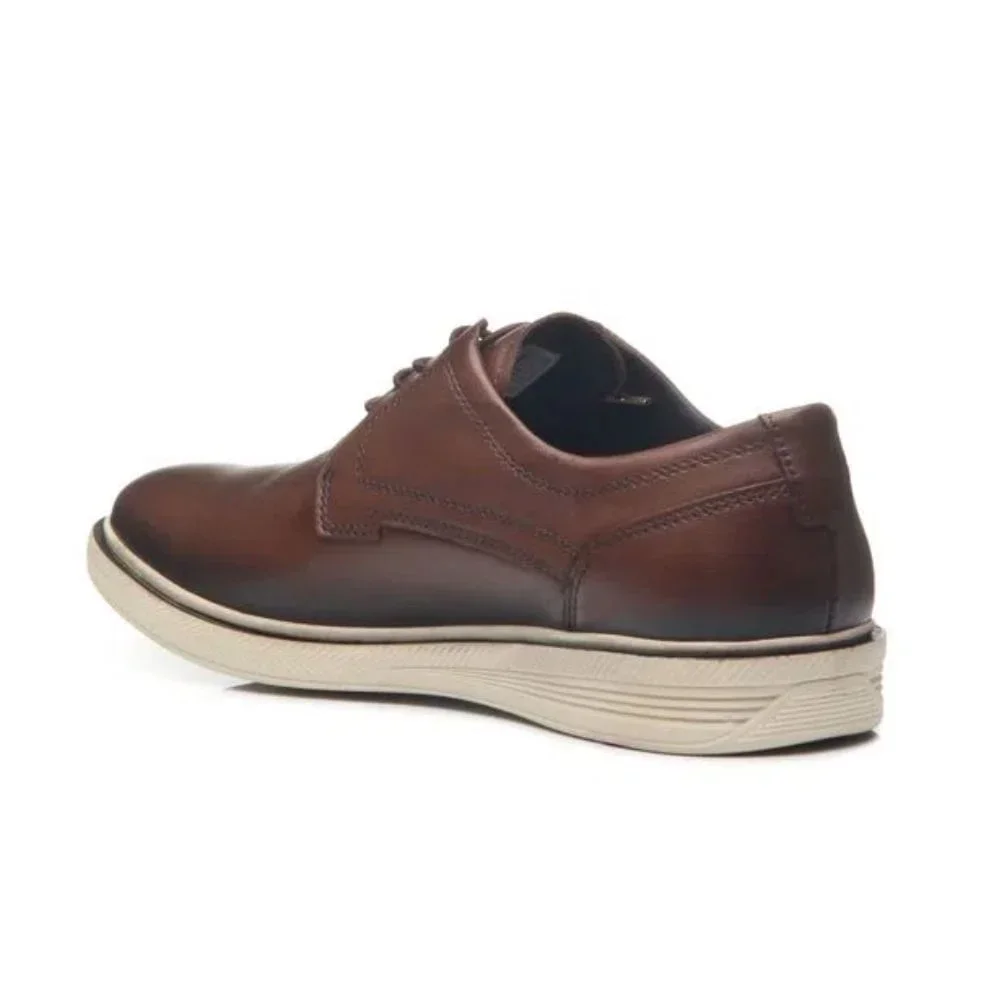 Sapato Masculino Esporte Fino Em Couro Pegada Pinhão Marrom 3