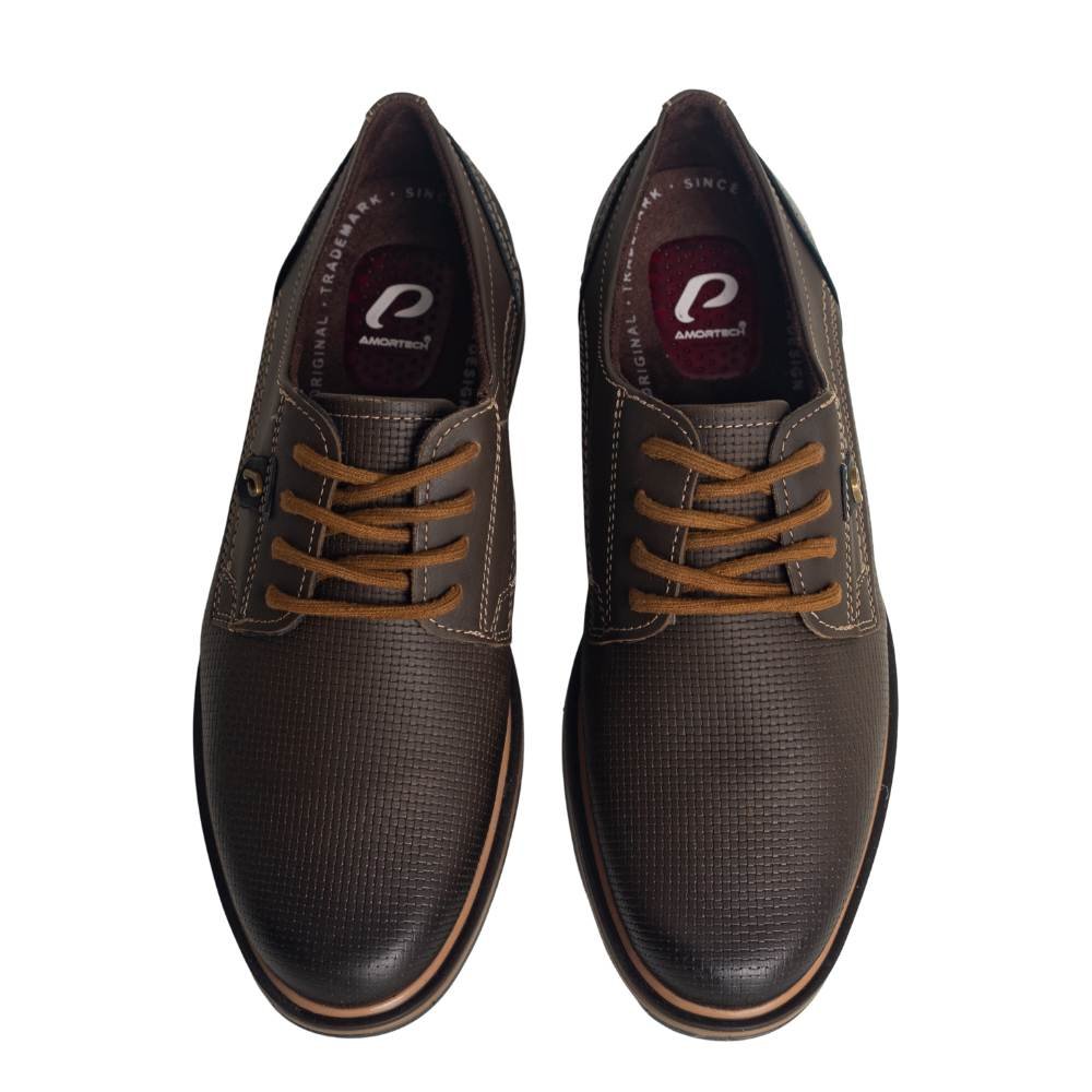 Sapato Masculino Esporte Fino Pegada Marrom Marrom 2