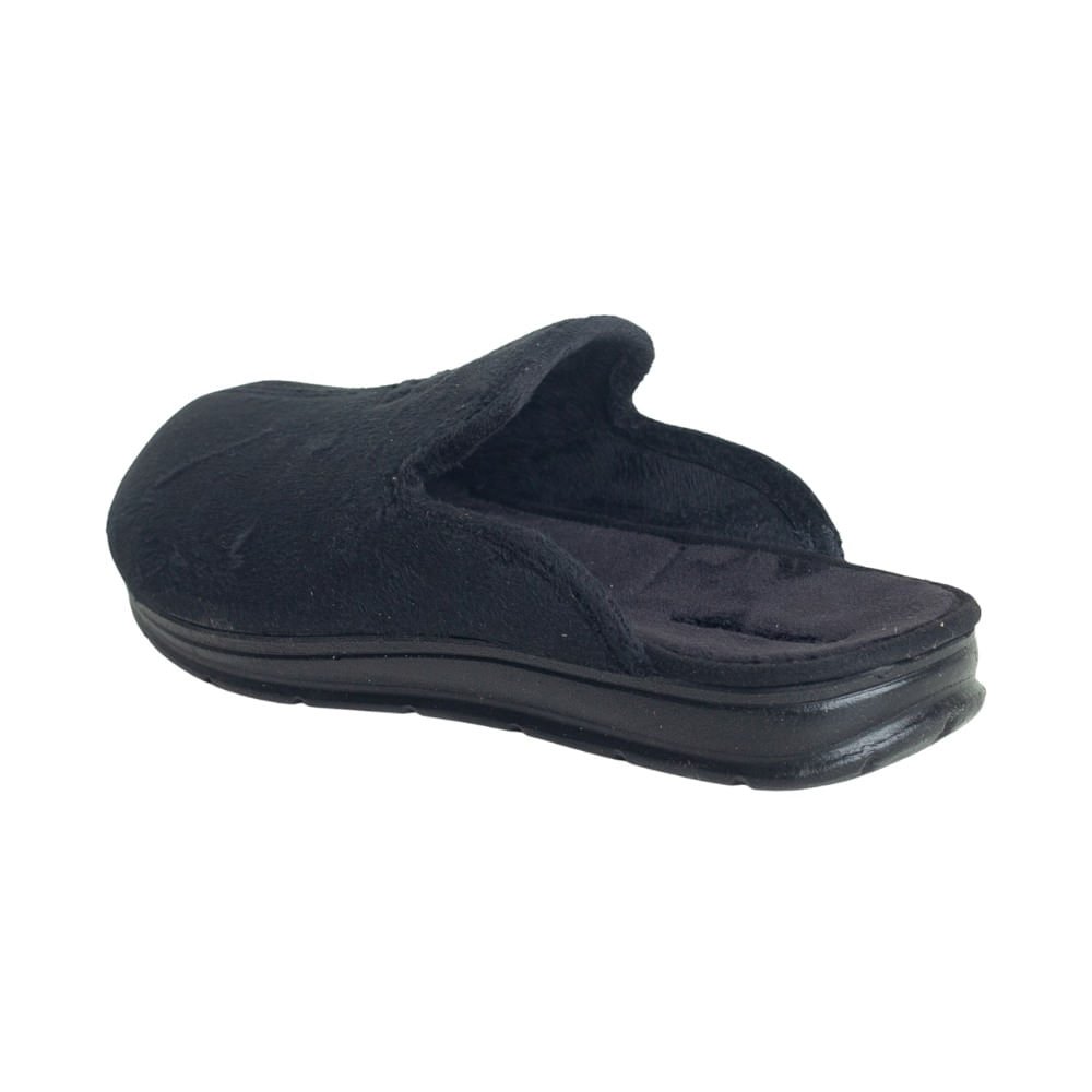 Pantufa Masculina Adulta Pegada Preta Preto 4