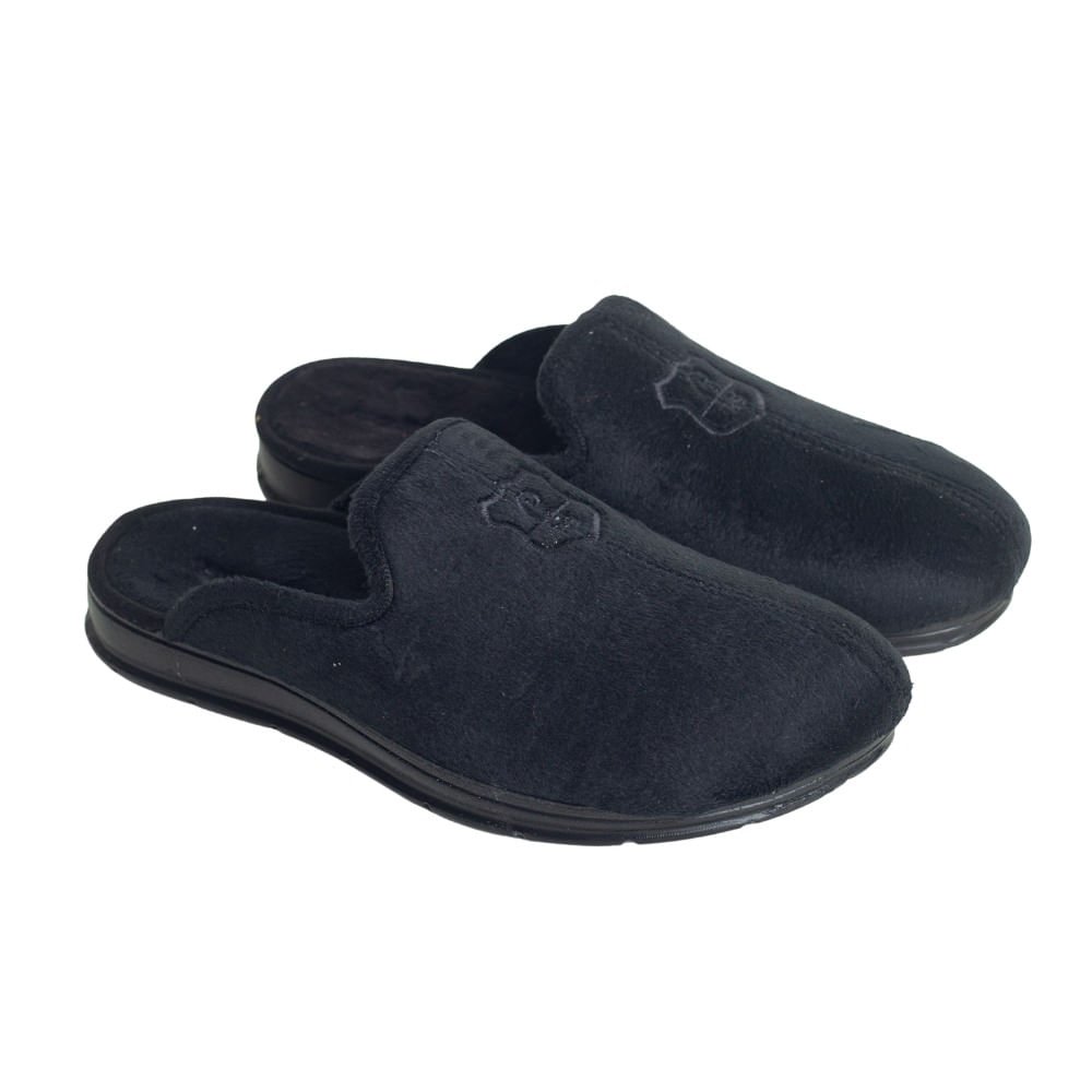 Pantufa Masculina Adulta Pegada Preta Preto 6