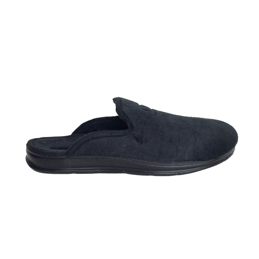 Pantufa Masculina Adulta Pegada Preta Preto 10