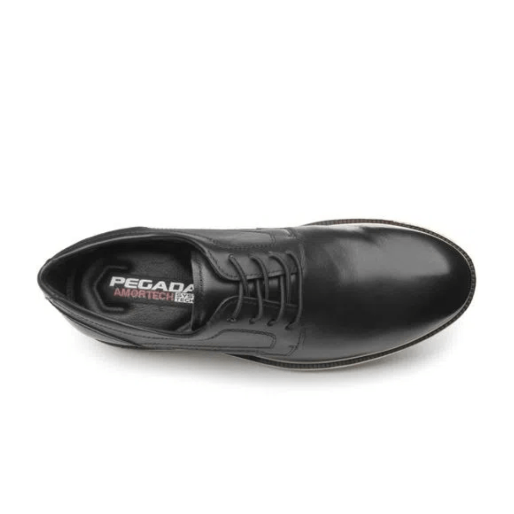 Sapato Masculino Esporte Fino Em Couro Pegada Preto Preto 3