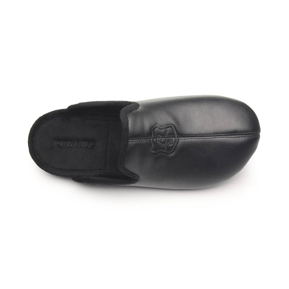 Pantufa Masculina Aberta Pegada Preta Preto 2