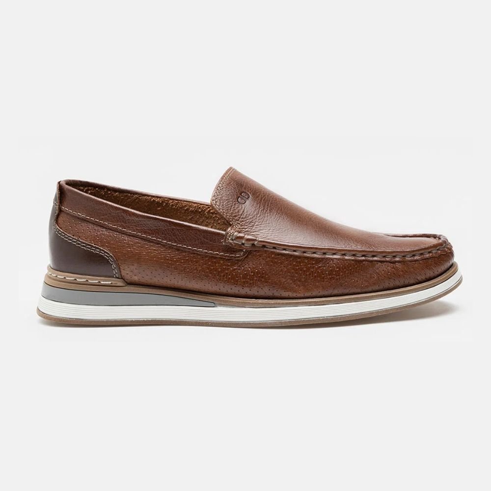 Sapato Mocassim Masculino Democrata Denim Flow Conhaque Multicores 4
