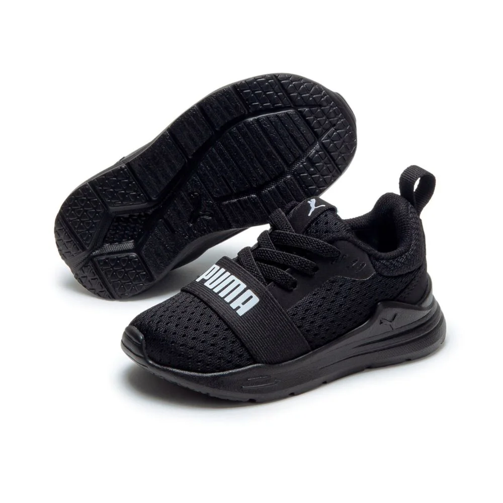Tênis Running Infantil Puma Wired Run Kids Preto Preto 2