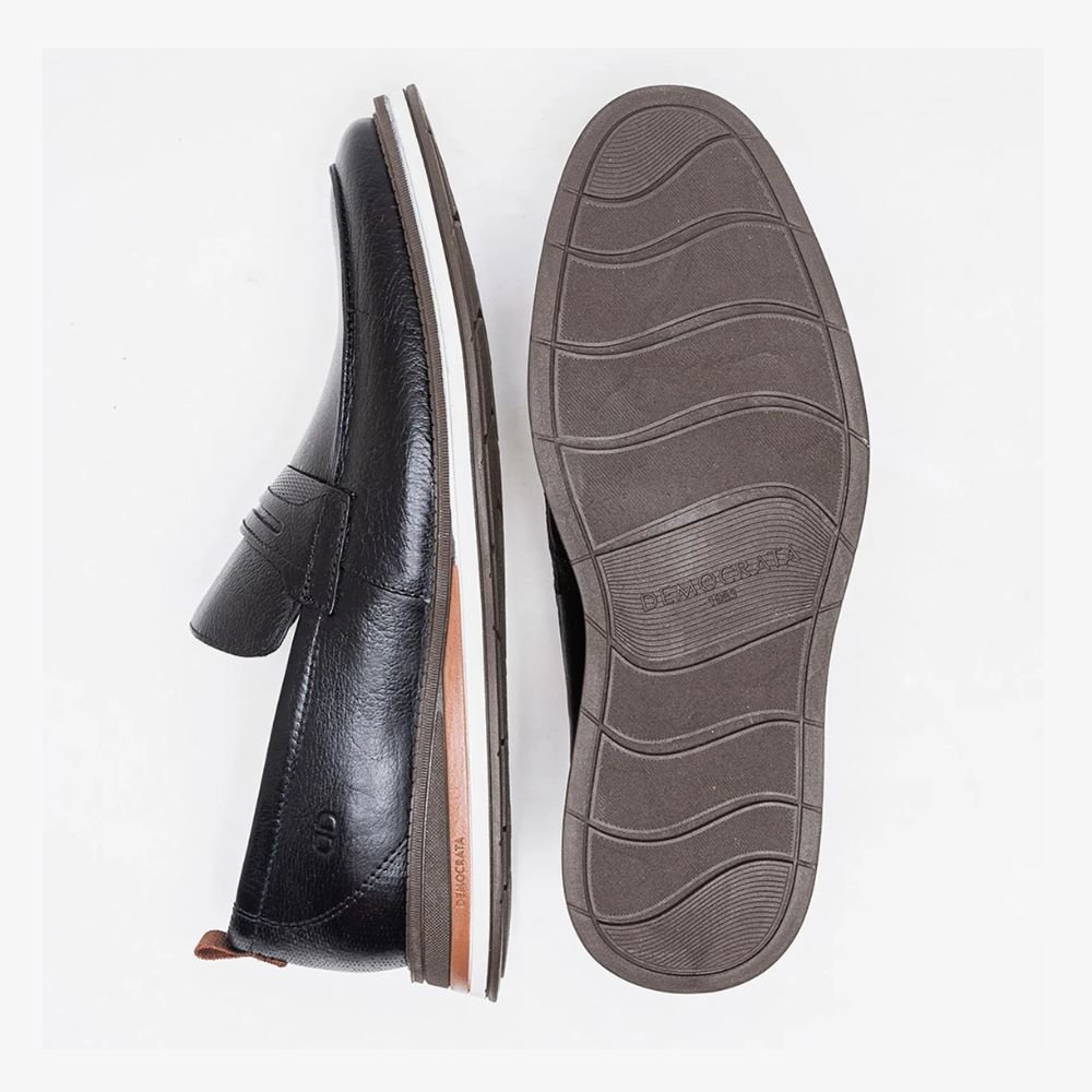 Sapato Masculino Esporte Fino Democrata Metropolitan Type Preto Preto 4