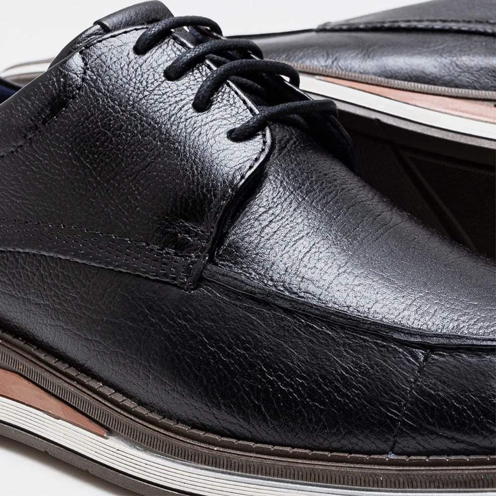 Sapato Masculino Esporte Fino Democrata Metropolitan Type Preto Preto 3