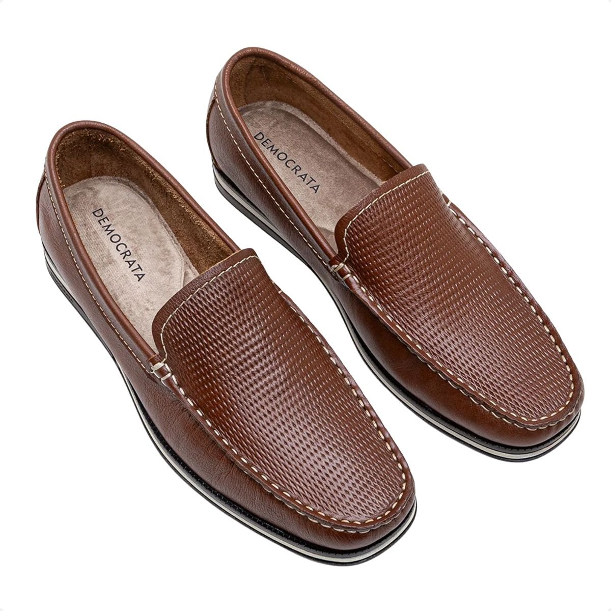 Mocassim Masculino Democrata Easy Ted Conhaque Marrom 2
