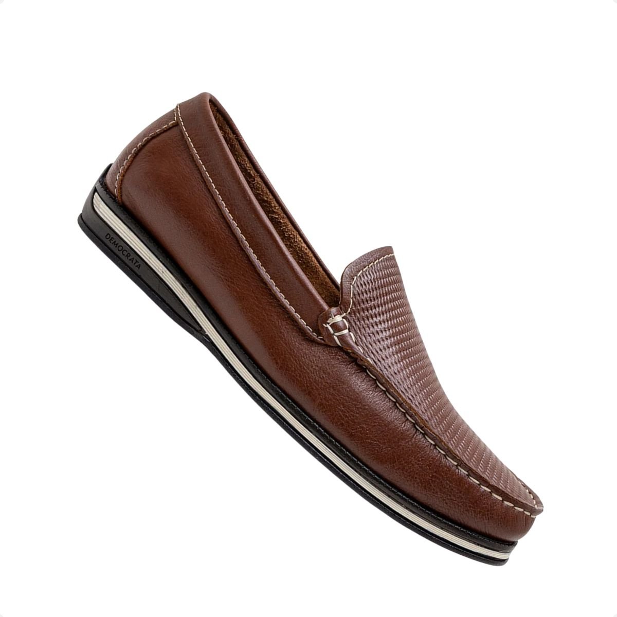 Mocassim Masculino Democrata Easy Ted Conhaque Marrom 7